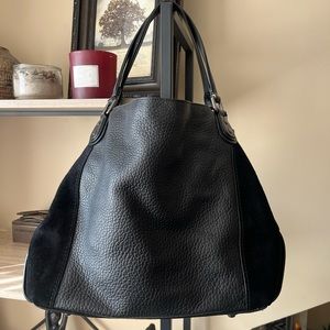 Coach Edie 42 Leather Shoulder Bag Dark Antique - Nickel / Black Coach